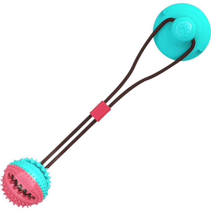 dog toy with suction cup to stick to floor