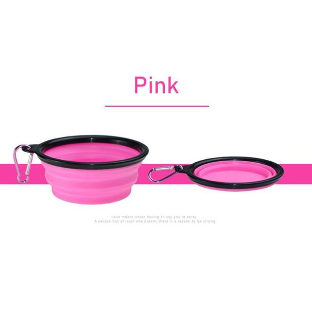 dog bowl with lid pink