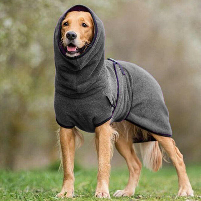 towelling coats for dogs grey