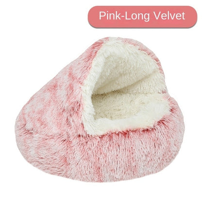 pink long bed for dogs